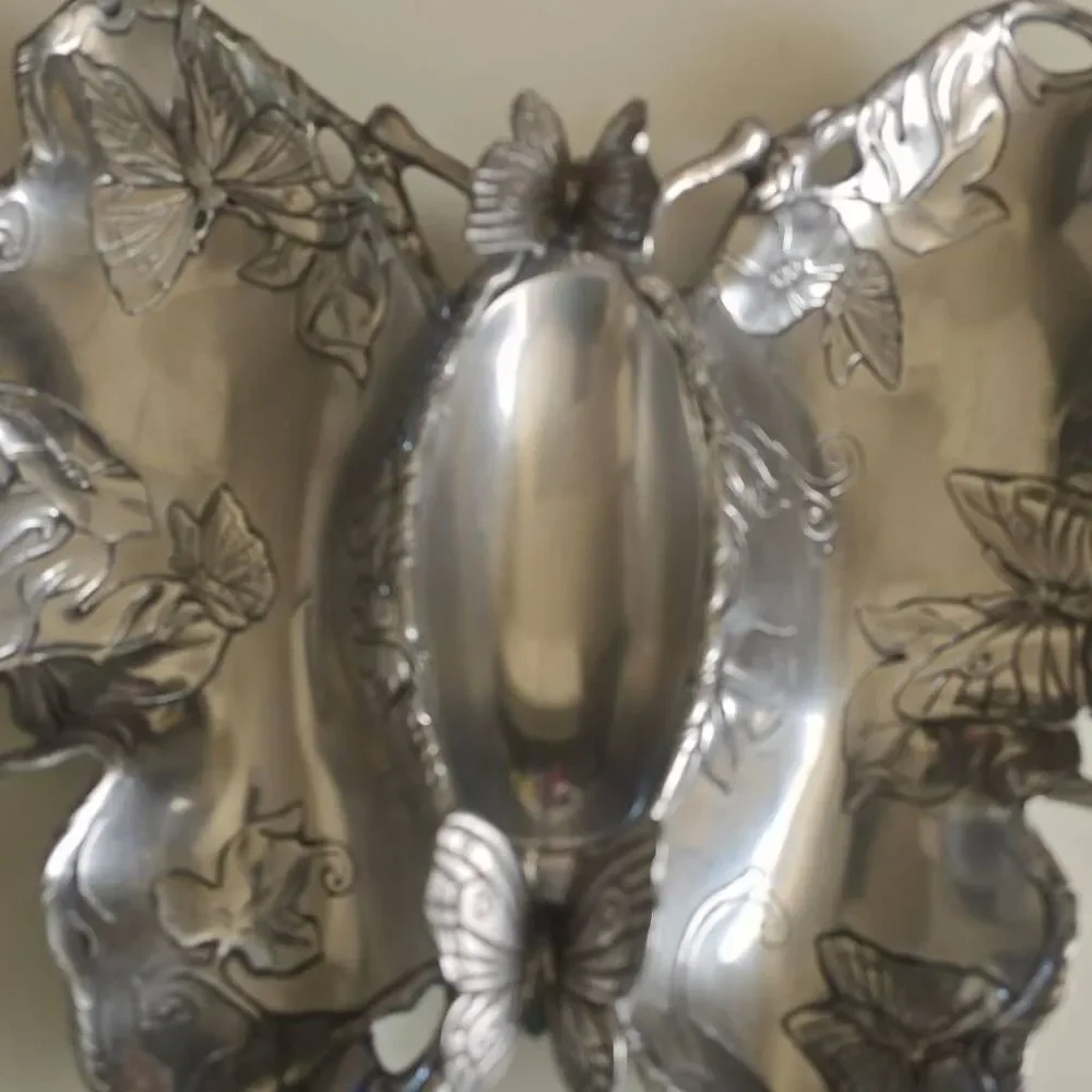Arthur Court 2003 Butterfly Chip and Dip Tray, NWOB